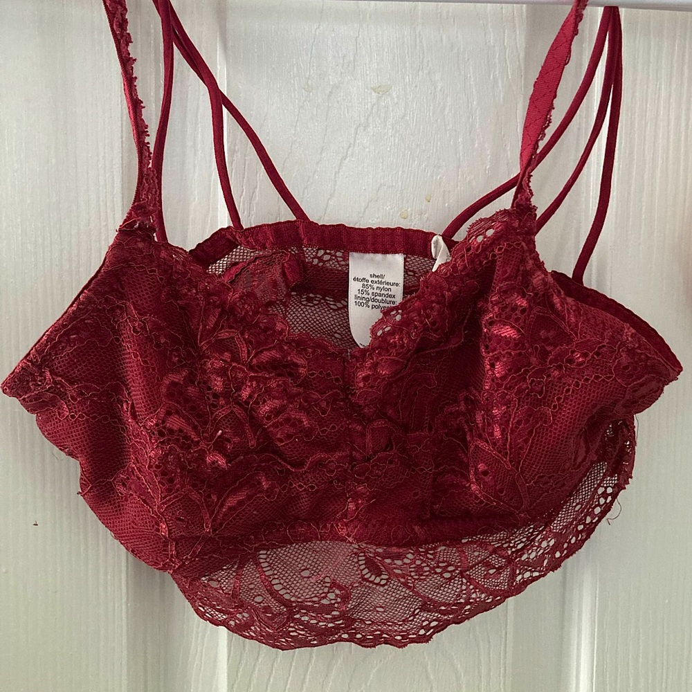 Small Maurice’s maroon/burgundy bralette